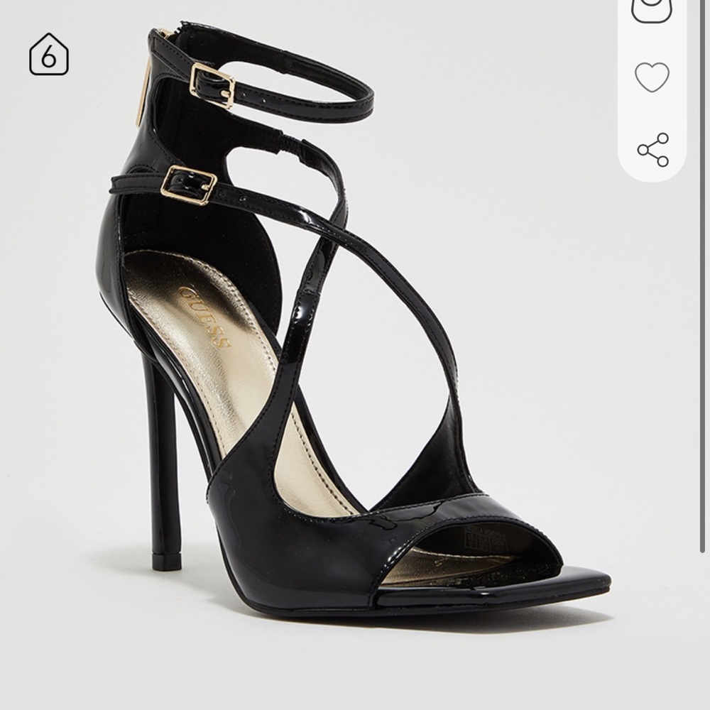 GUESS SELLA Ankle Strap Stiletto Heel Sandals